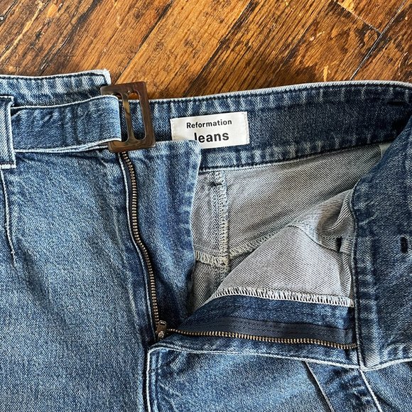 Reformation Denim Belted Skinny Jean - Picture 2 of 6